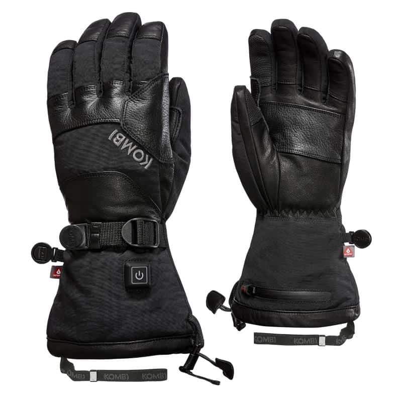 KOMBI heated gloves in Halifax, Nova Scotia: the Warm-Up gloves offer extra warmth with one push of a button.